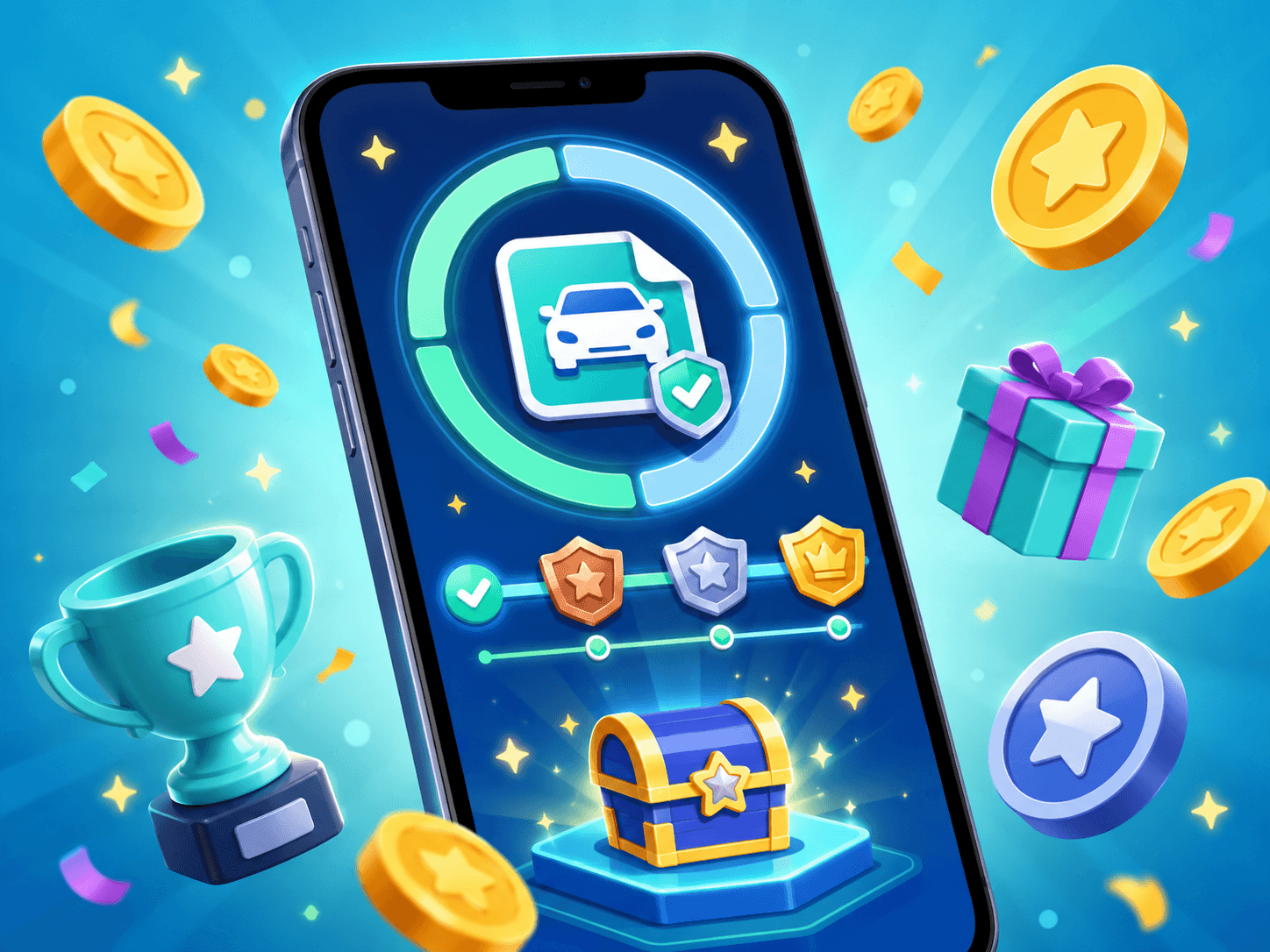 A gamified rewards challenge prompting a customer to re-verify their sticker.
